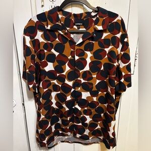 Express Men’s Multicolor Button Up - Size Large